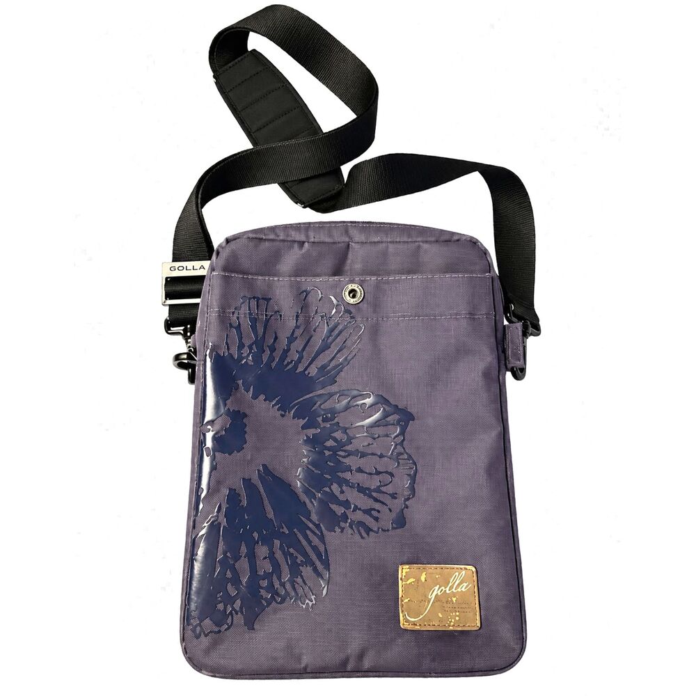 Golla Generation Mobile Purple Floral Crossbody Laptop Bag